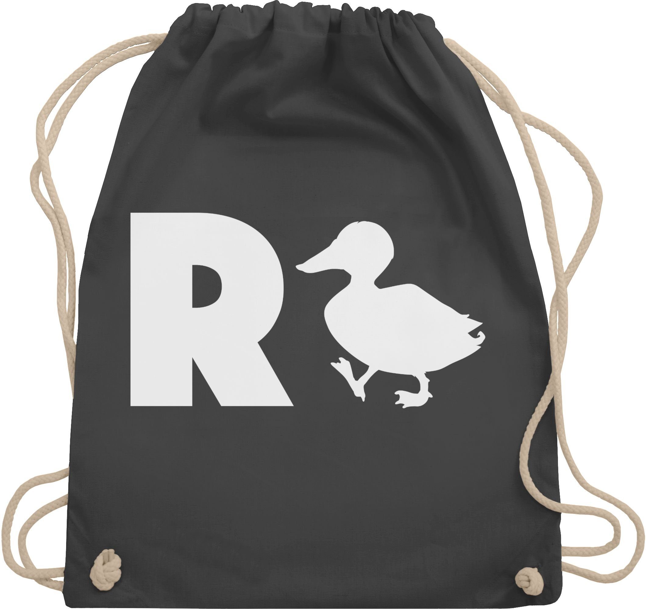Shirtracer Turnbeutel 'Rente Scribble' - Lustiger Renten-Rucksack Aus Baumwolle, 12 Liter, Mit Kordelzug
